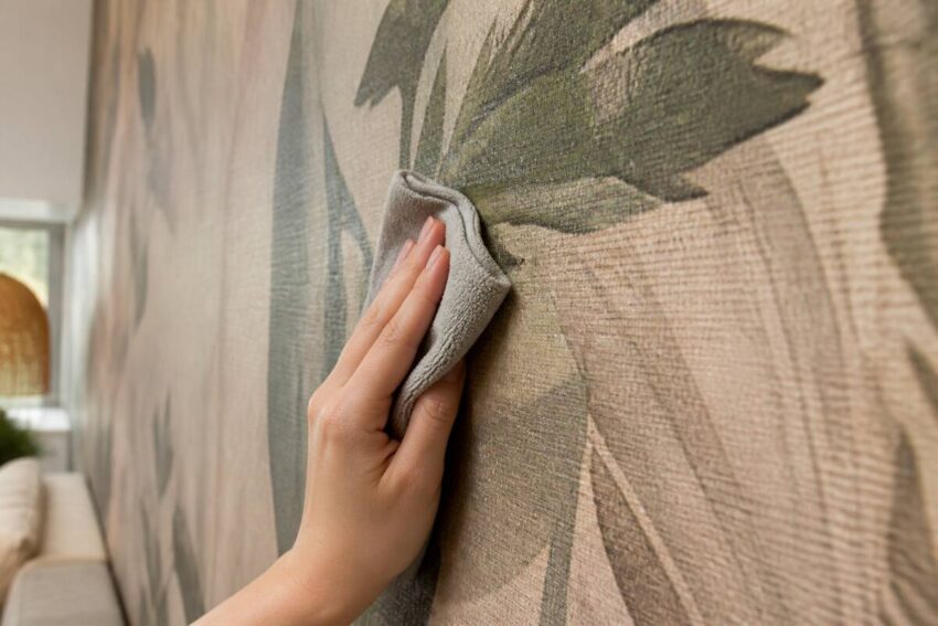 Fotobehang onderhouden met een zachte microvezeldoek